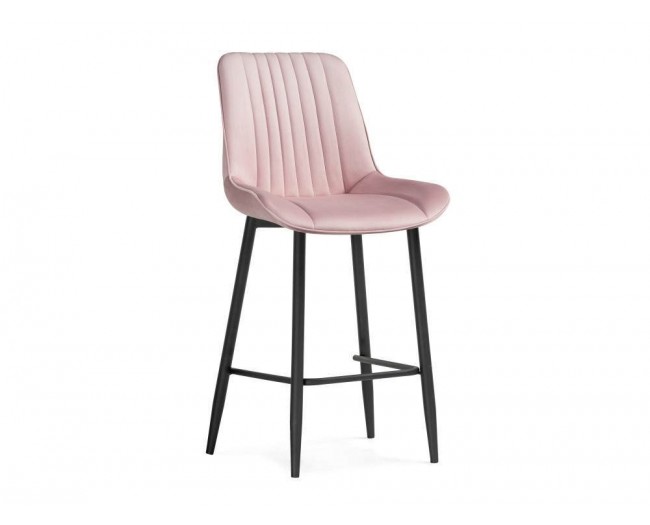 Седа велюр розовый / черный Барный стул фото