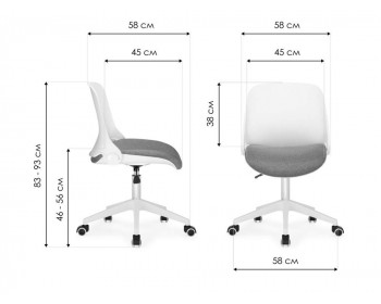Офисное кресло Zarius gray / white Компьютерное