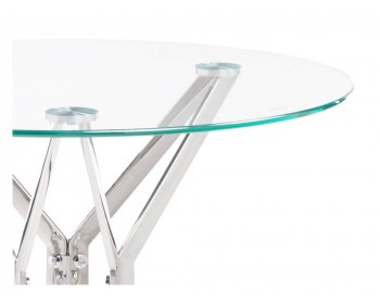 Обеденный стол Roko chrome стеклянный