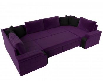 Кожаный диван П-образный Николь