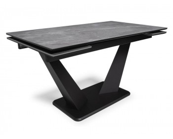Обеденный стол Кели ()хх серый мрамор / черный