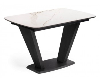 Кухонный стол Петир хх белый мрамор / графит / темный камень