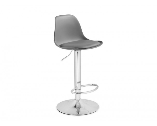 Soft gray / chrome Барный стул фото
