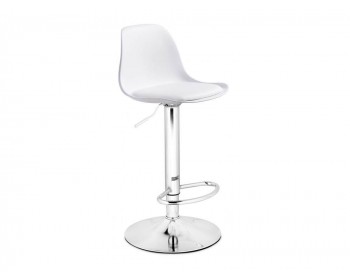 Soft white / chrome Барный стул