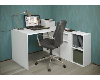 Гарнитур в кабинет Лайт 0.F белый гладкий Компьютерный стол
