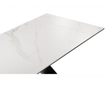 Кухонный стол Ноттингем ()хх белый мрамор / черный Керамический