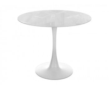 Обеденный стол Tulip super white glass стеклянный