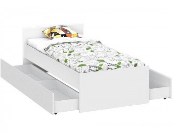Кровать Валенсия х с ящиками белый текстурный