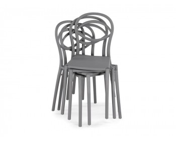 Simple gray Пластиковый стул