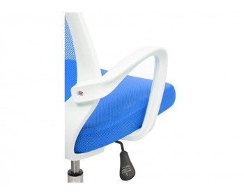 Офисное кресло Ergoplus белое / голубое Компьютерное