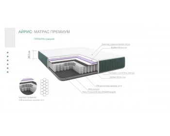 Кровать с матрасом Айрис Премиум
