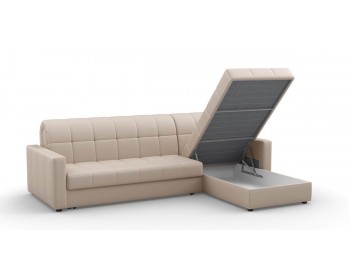 Кожаный диван Инсбрук NEXT K- с оттоманкой макси