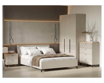 Комод Ника Я ПВШ бежевый мат-0 / кашемир / дуб делано