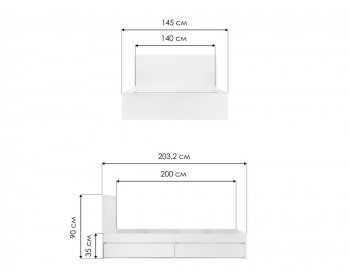 Кровать Мадера х белый
