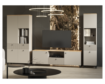 Комплектующие Ника бежевый мат-0 / кашемир Готовая гостиная