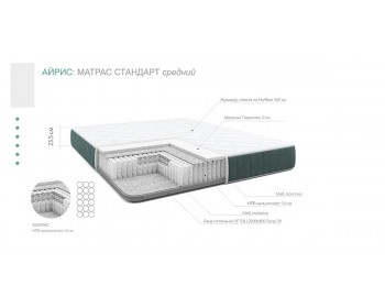Кровать с матрасом Айрис Стандарт