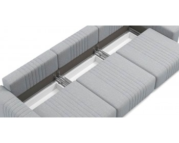 Диван прямой Хаммер NEXT XL c широкими подлокотниками 348 прямой Серо-бежевый