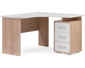 Стол Лайт- см угловой дуб сонома / белый Компьютерный